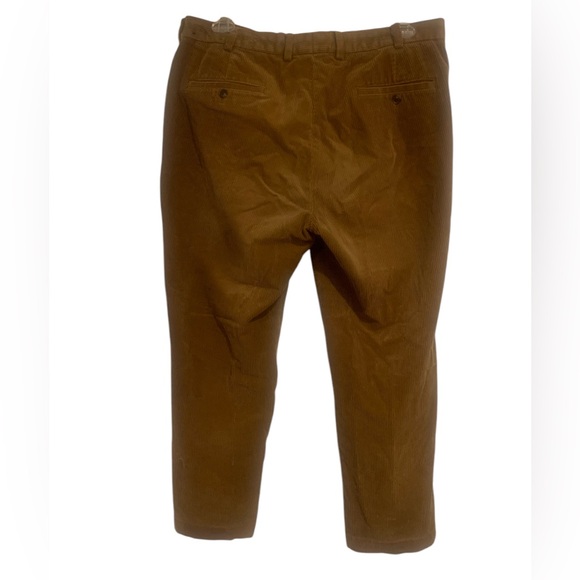 🏆SOLD🏇Brooks Brothers Corduroy Pants Brown Flat Classic Preppy Clark Men’s 38x30 - Picture 5 of 7